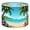 Color 2, variant on Linen Drum Lampshades Tropical Sunset Beach Palm Trees Ocean Waves Coastal 13"x13"x10" Light Shade for Table Lamps Floor Lamp Shades Lampshade Replacement Assembly Required