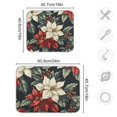 thumbnail image 4 of Yayeee Dish Drying Mat for Kitchen Counter 16"x18" Microfiber Absorbent Pad, White Christmas Leaves, 4 of 7