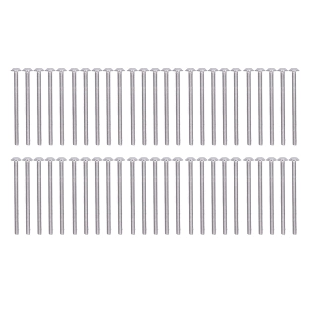 50Pcs Flanged Button Head Screws A2‑70 Stainless Steel Buttons Heads Socket Caps Bolts KitM3x45mm