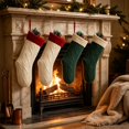 thumbnail image 5 of Dalxymotic Christmas Stocking, Cable Knit Xmas Stocking With Thick Cuff, Classic Large Hanging Christmas Sock, Christmas Decorations Indoor Outdoor for Tree, Fireplace, Mantel, Wall, 5 of 6