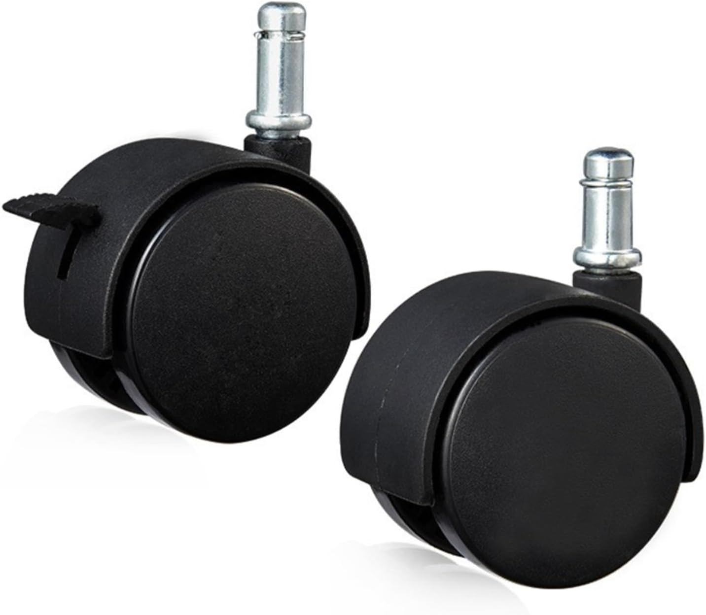 Gamvdout Swivel Stem Castor 4pcs Black Office Chair Caster Wheels 1\u2018' Roller 360 Degree Swivel Casters For Drying Rack Office Furniture Hardware Castor Wheels