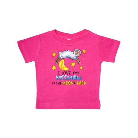 

Inktastic I Love my Meemaw to the Moon and Back Cute Sheep Gift Baby Boy or Baby Girl T-Shirt
