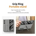 thumbnail image 2 of TECH CIRCLE for Samsung Galaxy Z Fold 7 Hybrid Case with Wrist Strap, All-Inclusive Hand Strap Case with Kickstand Hinge Protection Screen Protector Full Body Shockproof Protective Cover,Gray, 2 of 7