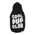 thumbnail image 4 of Oodles Cool Pup Club Bubble Hem Fall Dog Hoodie, Black, XS, 4 of 11