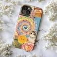 thumbnail image 5 of Whimsical Cat Collage Phone Case, Cute Rainbow Spiral & Sun Scrapbook Cover for iPhone 17 16 15 14 13 12 11 Plus Pro Max Mini, 5 of 6