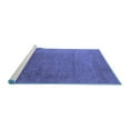 thumbnail image 2 of Ahgly Company Machine Washable Indoor Square Oriental Blue Industrial Area Rugs, 4' Square, 2 of 4