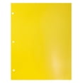 thumbnail image 2 of JAM Paper Glossy 3 Hole Punch Folders, Yellow, 100/Pack, 2 of 4