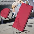 thumbnail image 5 of Case for Motorola Moto Edge 50 Fusion, Shockproof PU Leather Flip Wallet Case with RFID Block Card Slots Stand Magnetic Phone Cover for Motorola Moto Edge 50 Fusion, Red, 5 of 7