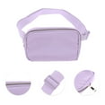 thumbnail image 3 of Unique Bargains 1 Pc Solid Color Running Waist Pack for Hiking Gym Light Purple Nylon, 3 of 4