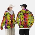 thumbnail image 6 of Fotbe Colorful Tie Dye Stained Glass 1 Men's Women's UPF 50+ Sun Protection Jacket Hooded Cooling Shirt with Pockets Hiking Outdoor Performance-Small, 6 of 9
