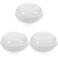 thumbnail image 1 of 3pcs Household Steamer Cooking Tool Kitchen Food Steamer Microwave Steamer with Lid Vent, 1 of 5