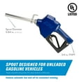 thumbnail image 2 of GPI Liquid Transfer Tank Pump Nozzle 110121-8 Liquid Transfer Tank Pump; Automatic Nozzle; For Use With Unleaded Fuel Only; Without Swivel; Straight Spout; Without Splash Guard; 1 Inch NPT Thread, 2 of 2