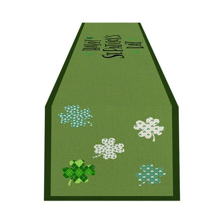 

St. Patrick s Day Irish Festival Table Runner Linen Anti Oil Easy To Clean Table Cloth Digital Printing Table Mat