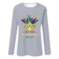 thumbnail image 4 of JJHGVB Mardi Gras Sweatshirt for Women Fall Shirts for Women Womens Sweatshirts No Hood Mardi Gras Dress Long Sweatshirts for Women Sequin Sweatshirt Mardi Gras Sequin Top Gray M, 4 of 4
