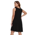 thumbnail image 3 of Vestido sin mangas holgado con cuello en V, casual, de Sundress BELAROI, negro, 3 of 6