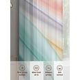 thumbnail image 6 of Abstract Line Texture Sheer Curtains 54 Inches Long 2 Panels Pink Blue Yellow Watercolor Modern Art Light Filtering Semi Sheer Window Curtains Drapes for Bedroom Living Room 52"x54", 6 of 7