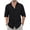 1Black, variant on GENTS BLISS Men Linen Shirts Long Sleeve Button Down Shirts for Men Roll-up Solid Shirts with Pocket