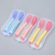 thumbnail image 4 of Cuchara que cambia de Color para bebé, utensilios para niños pequeños, cucharas de plástico para bebé, herramienta de alimentación infantil, vajilla sensible al calor, 3 piezas por juego, 4 of 4