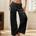 thumbnail image 2 of LWavelet Sequin Fabric Wide Leg Pants Women Party Festive Wear Black M, 2 of 5