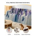 thumbnail image 4 of Purple Lavender Couch Cover for Dogs, Butterfly Flower Abstract Brush Artwork Washable Sofa Covers Slipcover for Pets Dogs Futon Cover, Couch Recliner Covers, Oversized Chair Slipcover 71"x91", 4 of 9