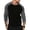 Black, variant on idosla Men's 3/4 Sleeve Shirts Crew Neck Baseball T Shirts Casual Moisture Wicking Athletic Raglan Tops (Black, XXL)