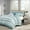 King Aqua#8, variant on Cotton Bedding Set 6 Piece Printed Quilt Set with Throw Pillows Aqua Full/Queen,Comforter Set