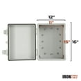 thumbnail image 2 of Iron Forge Cable Waterproof Junction Box Extra Large - Outdoor Electrical Enclosure - ABS Plastic Project Boxes Weatherproof Hinged Light Gray Panel Cover - IP65 Size 16" x 12" x 7.2" Inch, 2 of 5