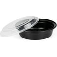 thumbnail image 6 of 32 oz Plastic 7.25" Round Meal Prep Food Containers with Lids BPA FREE US Seller, 6 of 8