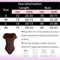 thumbnail image 2 of larppty Women's Square Neck Short Sleeve Long Sleeve Bodysuit Sexy Body Suits Shirt Slim Fitted Tops（Red， L）, 2 of 5