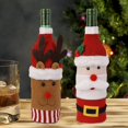 thumbnail image 3 of Christmas Wine Bottle Cover Set Santa Snowman Woven Wine Bottle Bags For Christmas Party Dinner Table Decorations New Year Gifts, 3 of 4