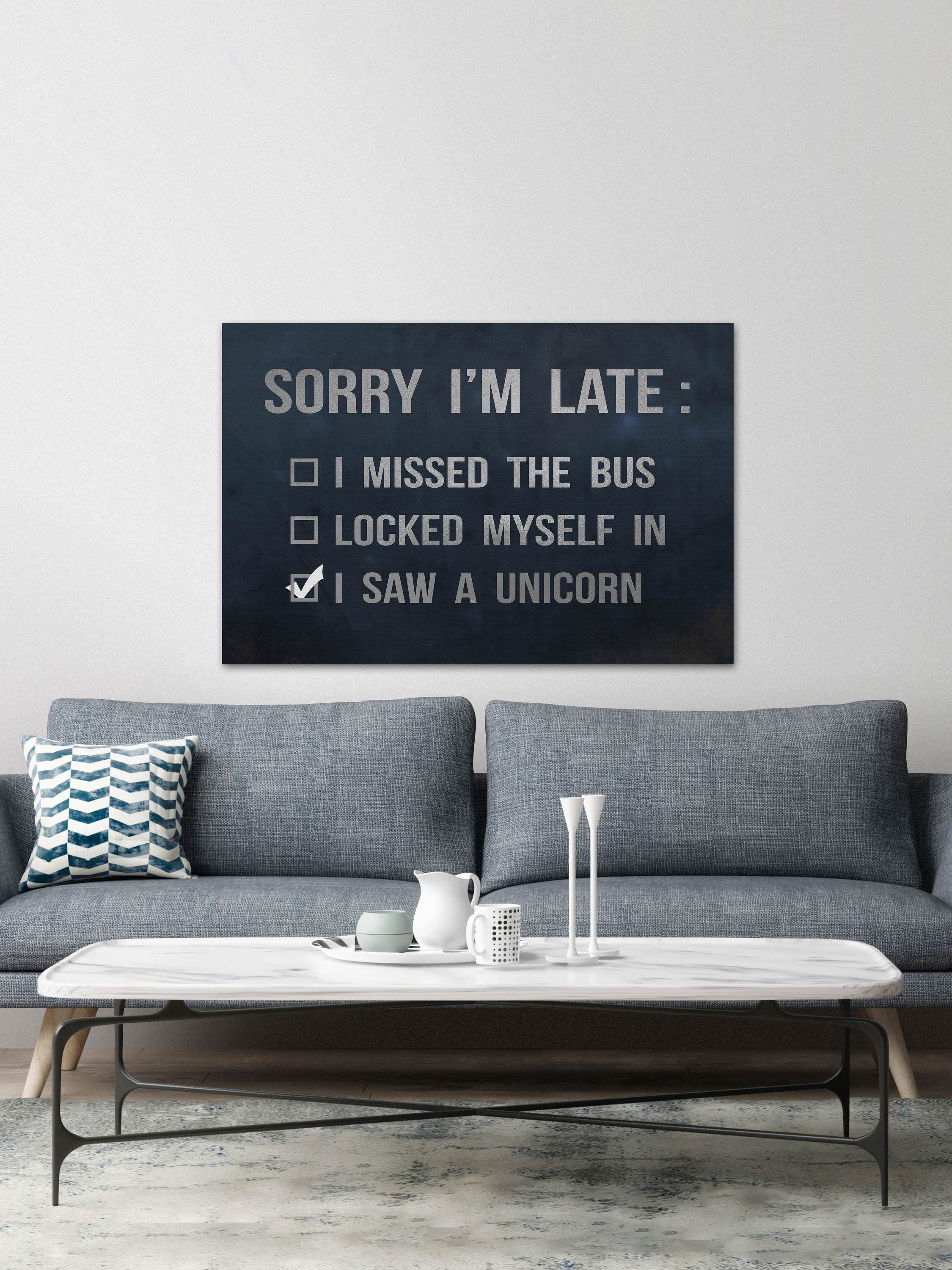 Sorry I'm Late II Painting Print on Wrapped Canvas