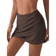 thumbnail image 1 of Falda para Mujer de Cintura Alta, Fruncida, Corta y Cruzada. Marrón XL, 1 of 7