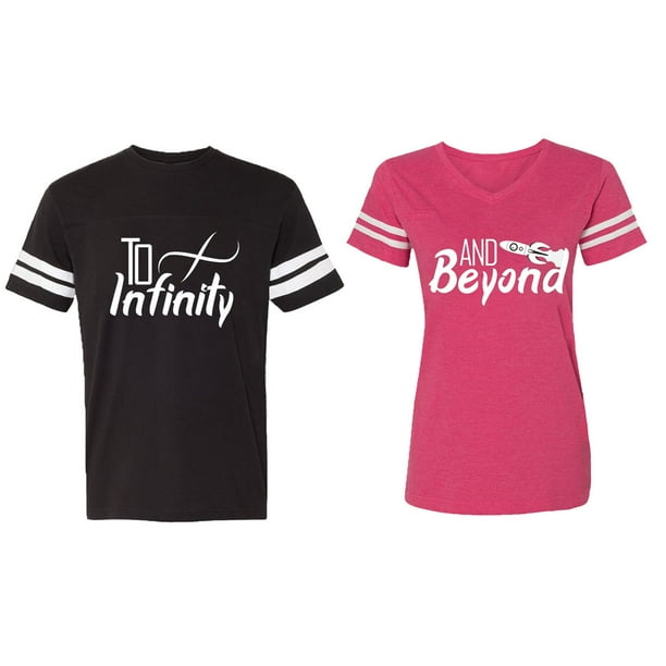 To Infinity & Beyond Matching Couple Cotton Jerseys (Men Black / Women