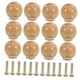 thumbnail image 6 of OUNONA 12pcs Wooden Drawer Knobs Unique Cabinet Handles And Pulls Retro Dresser Drawer Pulls And Knobs Diy Wood Knobs For Cabinets And Drawers, 6 of 8