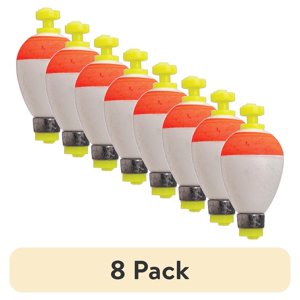 Weighted Pear Snap-On Fishing Bobbers, 24-Pack