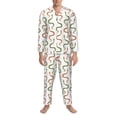 thumbnail image 3 of Sikiie Hand Drawn Snake Mens Pajama Set, Soft Warm Long Sleeve Sleepwear, Cozy Button-Down Pjs for Men-Large, 3 of 7