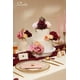thumbnail image 3 of Ramo de flores artificiales Serwalin con rosas rosadas borgoñas y seda, 3 of 9
