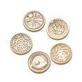 thumbnail image 4 of 5 Pieces Christmas Sealing Waxing Stamps Brass Head Durable 25mm Sealing Stamp for Wedding Invitation Party Christmas Invitations Snowflake, 4 of 10