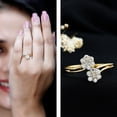 thumbnail image 3 of Rosec Jewels Lab Grown Diamond Engagement Ring - Flower Promise Wrap Ring - Ready to Gift with Jewelry Box, 18K Yellow Gold, US 9.50, 3 of 9