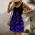 thumbnail image 6 of gljltg Women's Casual Summer Boho Beach Dress with Pockets, V Neck Loose Tank Style, Polyester Fabric Lightweight Breathable, Casual Party Beach Outfit, Easy Care Hand Washable, 6 of 7