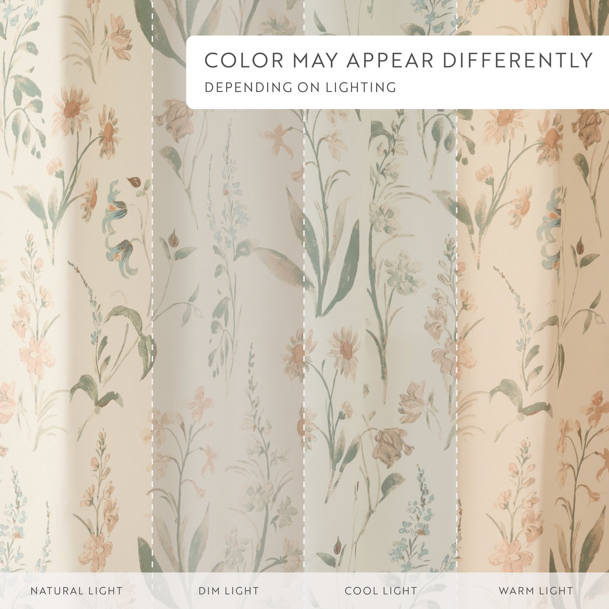 Shower Curtain in Floral Patterns