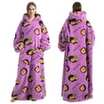 thumbnail image 3 of Sudaderas con capucha de gran tamaño para hombres y mujeres, sudadera cálida de lana, manta gigante con mangas, Jersey, ropa de estar por casa, fiesta, Navidad, Invierno, 3 of 4
