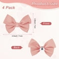 thumbnail image 3 of Uxcell 4-Pack Bow Shoe Clips, Satin Elegant Detachable Shoe Buckle Bridal Bow Heels Accessories [Pink], 3 of 7