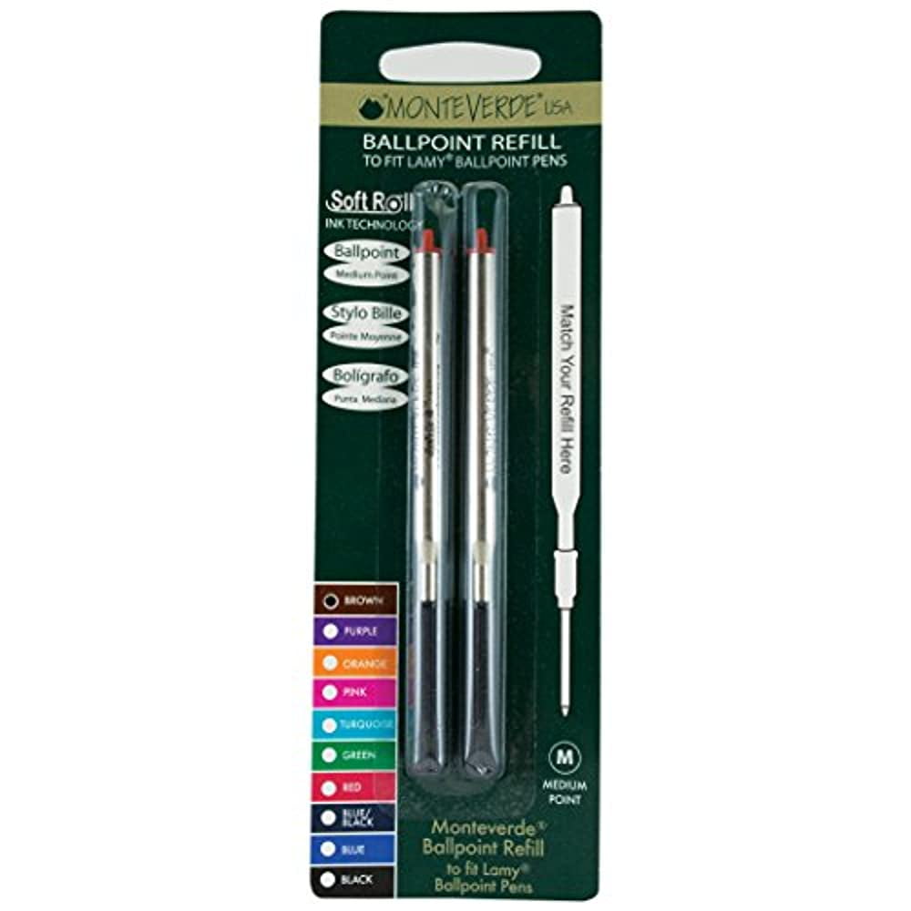 Monteverde Ballpoint Pen Refill Medium Point Brown Ink 6 Pack (L133BN)