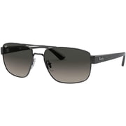 Ray-Ban Rb3663 Metal Rectangular Sunglasses