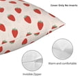 thumbnail image 4 of Rateoe Hand Drawn Strawberry Pattern Throw Pillow Cover Premium Pillow Stuffer Sham Square for Decorative Cushion Bed Couch Sofa(Pillow insert not included), 4 of 8