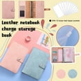 thumbnail image 5 of pdqouc A6 Leather Notebook with 12 Loose-Leaf Zipper Pockets, Bill Change Storage Book Waterproof Binder Envelopes with Zipper Envelopes, Cash Stuffing Envelopes Binder, 5 of 5