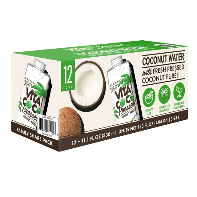 Vita Coco Coconut Water with Fresh Pressed Coconut Puree, 11.1 fl. oz., 12pk.