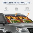 thumbnail image 4 of Naloa Fall Village Scenery 2 Piece Foldable Car Sun Shades, Car Windshield Sunshade, Front Window Sunshade for Car, Truck, SUV - Small, 4 of 7