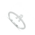 thumbnail image 4 of Delicate Tiny Awareness Ribbon Ring .925 Sterling Silver Band Jewelry Female Male Unisex Size 7, 4 of 4
